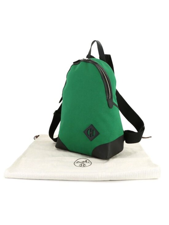 Hermes Sac a Dos All Backpack Toile Bivack Vermoyen T-Shirt main image 9